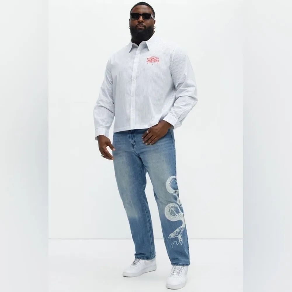 Snake Bleached Blackwash Slim Jeans